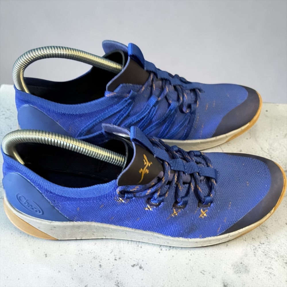 Chaco Sidetrail Blue Knit Trail Sneakers J107172 Womens 9.5